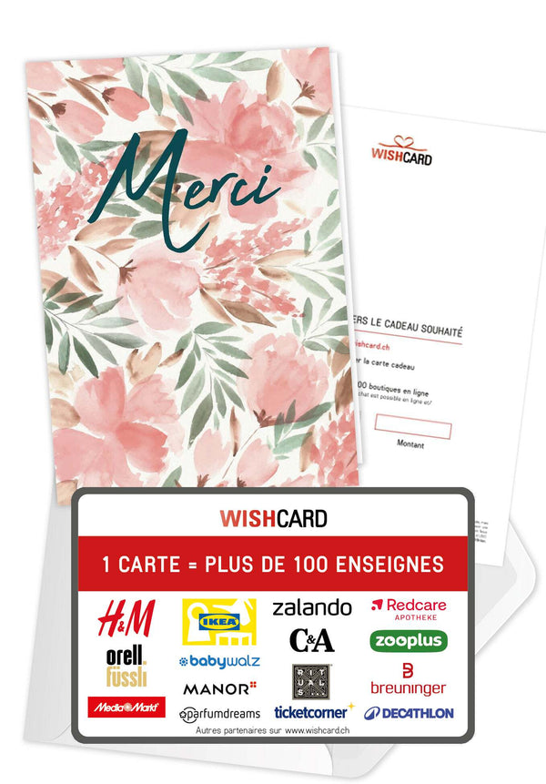 Merci - Fleurs Aquarelle