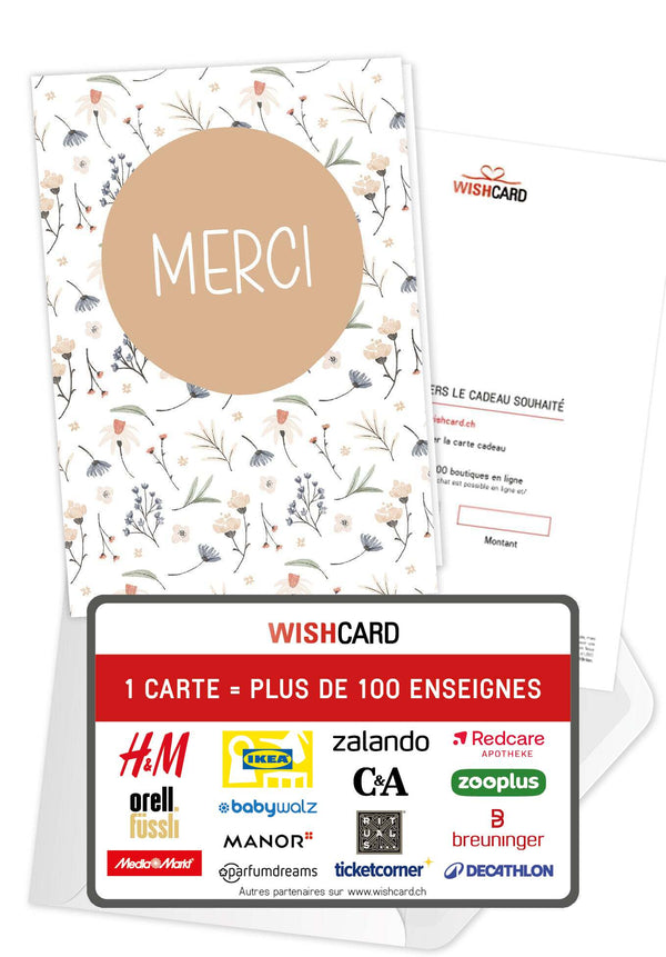 Merci - Fleurs Blanc