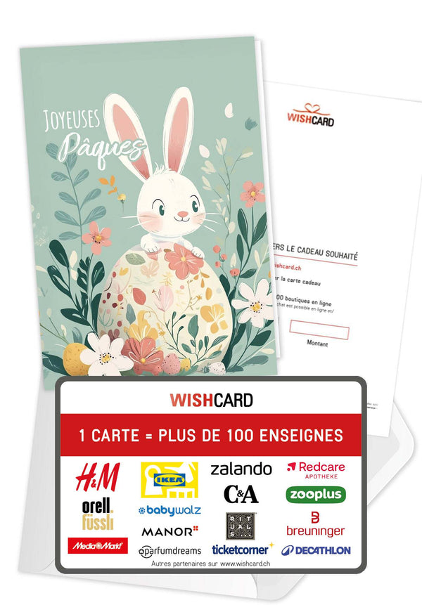 Joyeuses Pâques - Lapin Turquoise