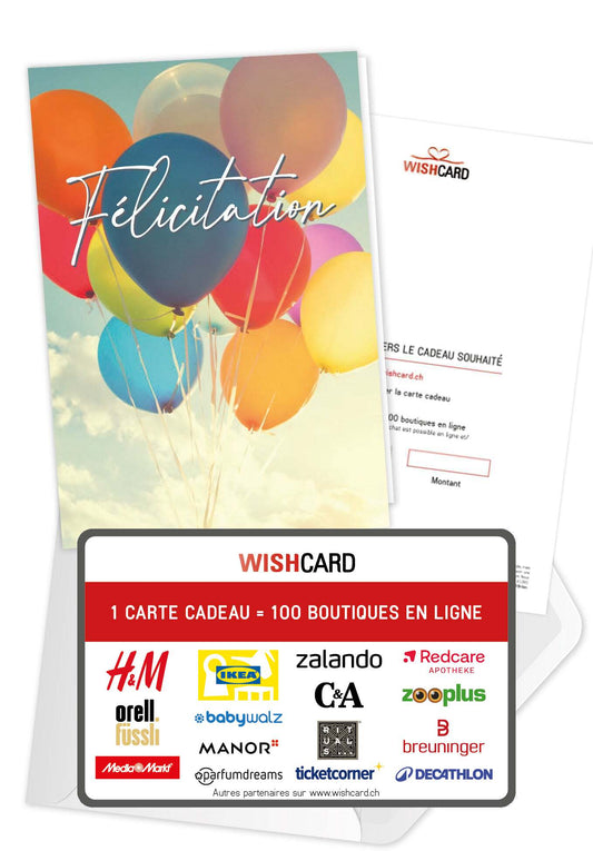 Félicitations - Ballons colorés