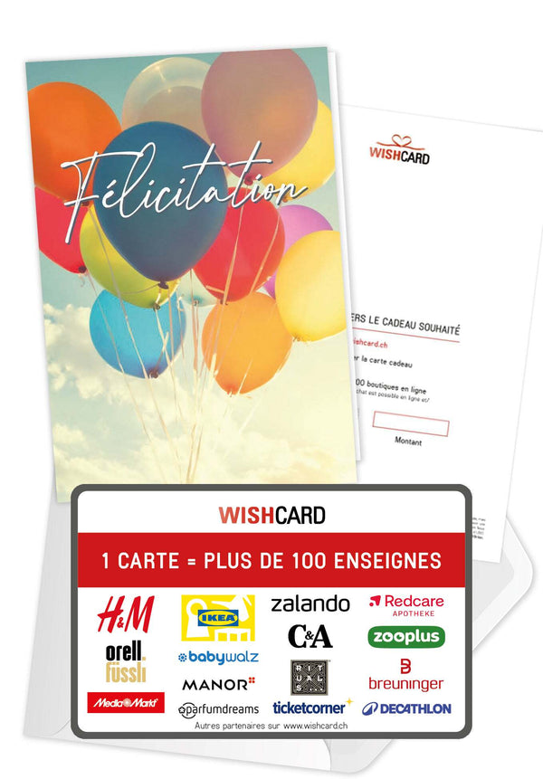 Félicitations - Ballons colorés