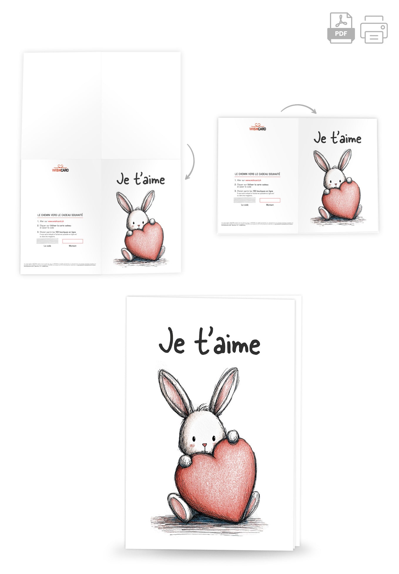 Je t'aime - Cœur de lapin PDF