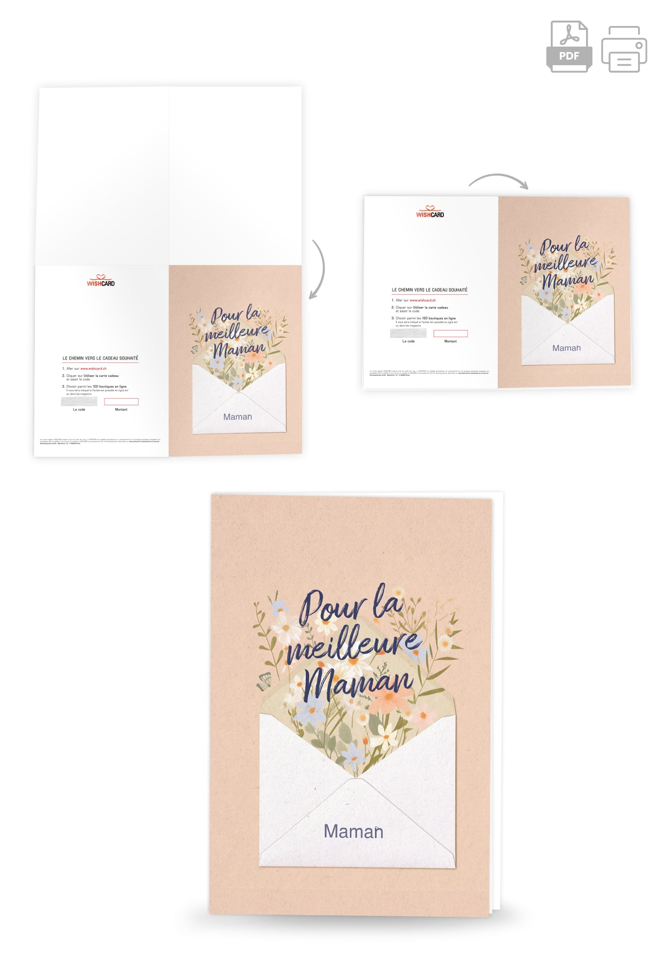 Pour la meilleure maman - Lettre fleurs