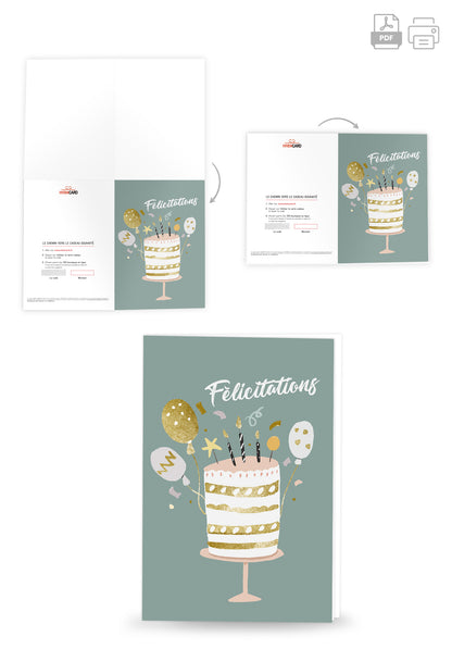 Felicitations - Gâteau