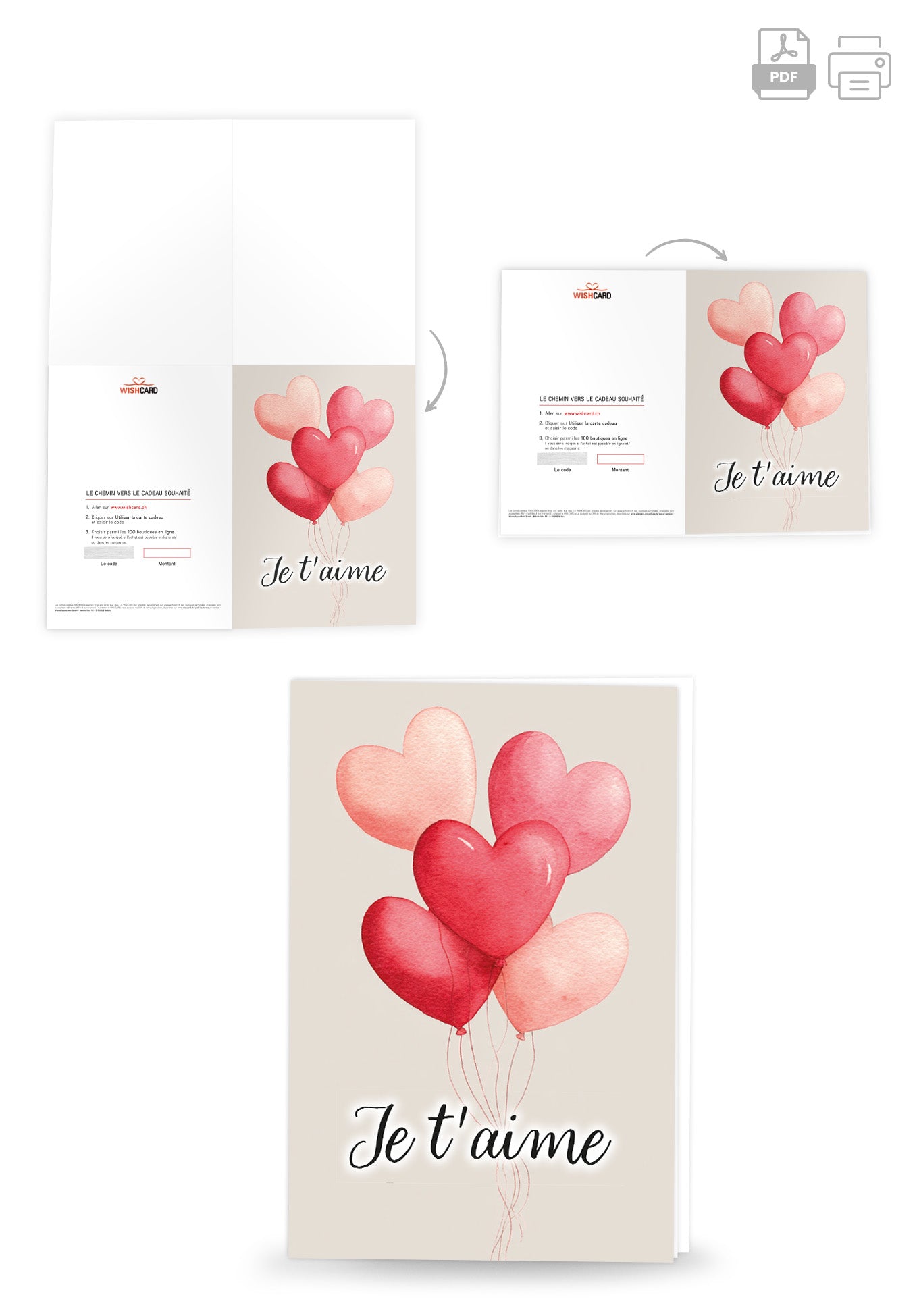Je t'aime - Ballons coeurs PDF