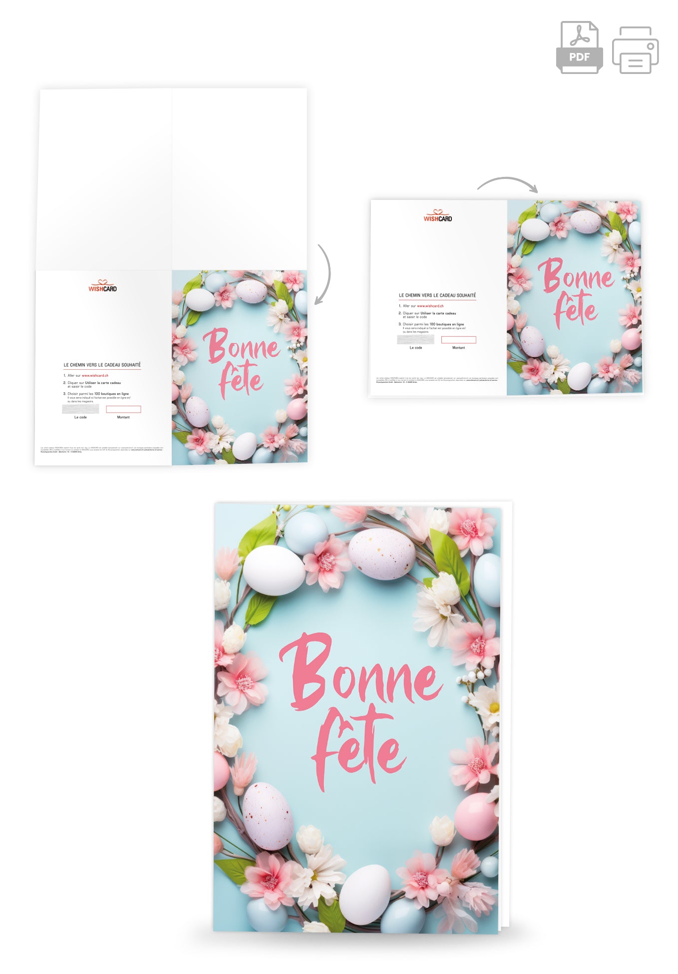 Bonne Fête - Couronne de fleurs