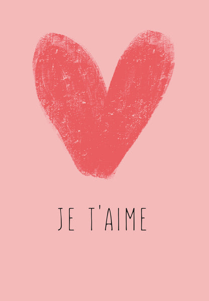 Je t'aime - Coeur rose (Value)