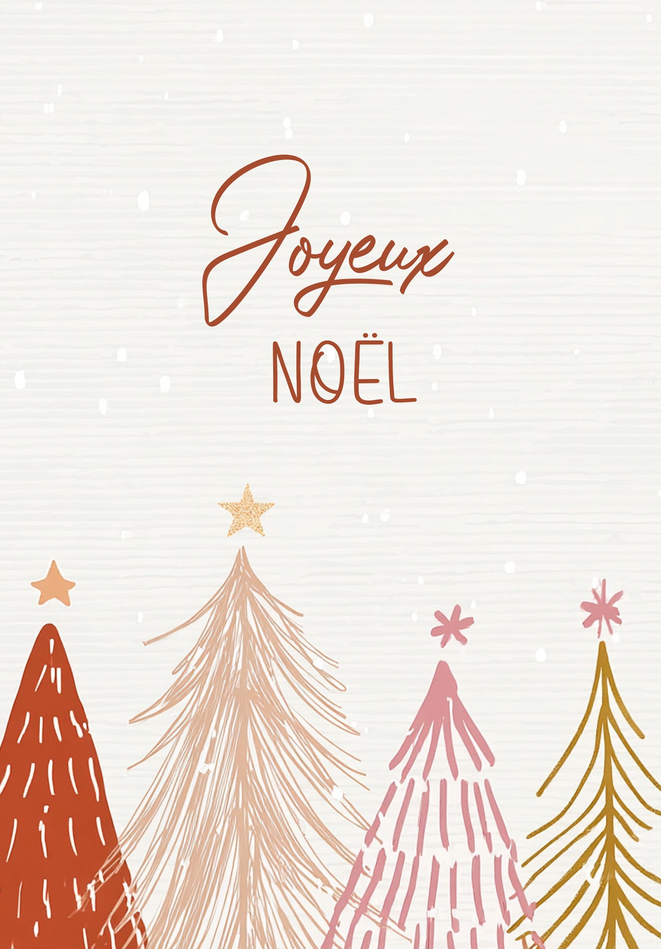 Joyeux Noël - Sapins Rouge