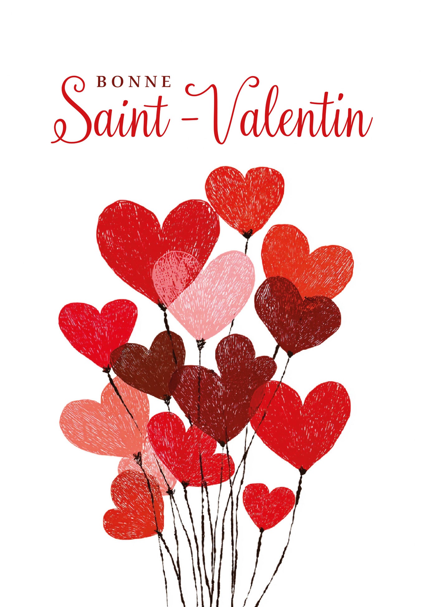 Bonne Saint-Valentin - Ballons coeurs