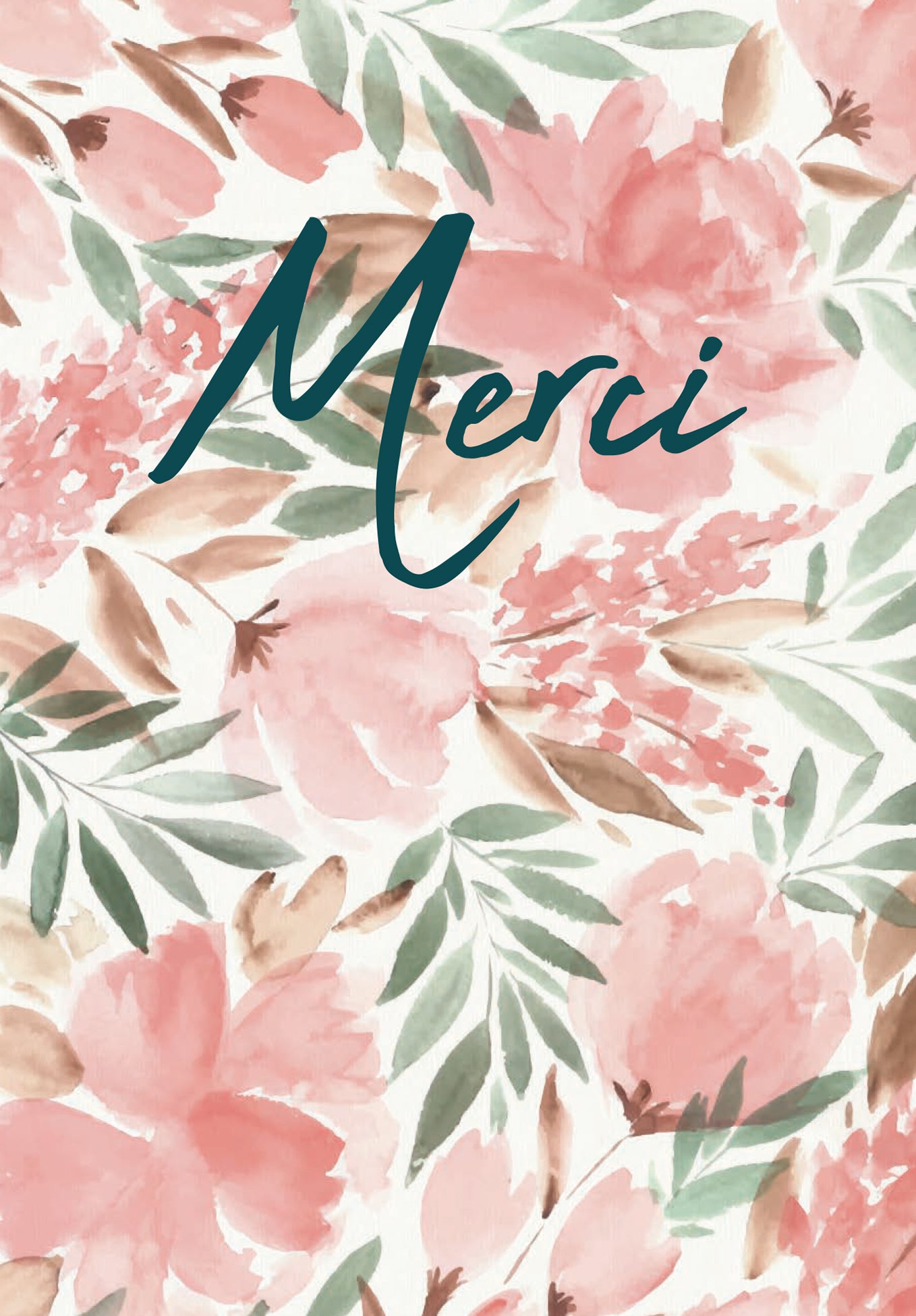 Merci - Fleurs Aquarelle (Value)