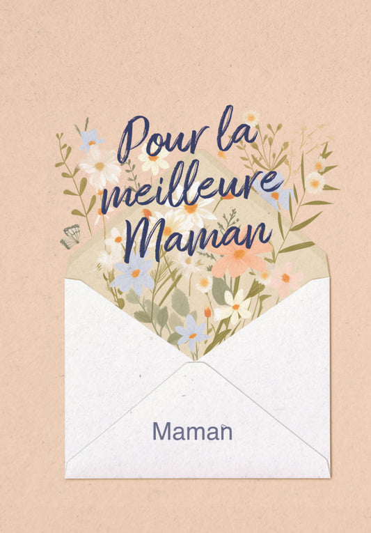 Pour la meilleure maman - Lettre fleurs