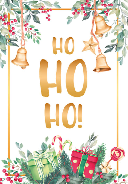 Ho Ho Ho - Branches Aquarelle