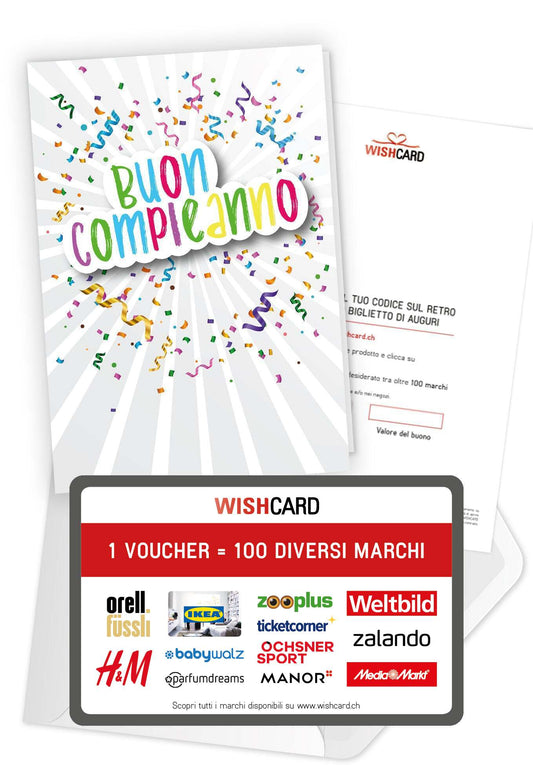 Happy Birthday - Coriandoli (Supplément : Avec logo pour un supplément de 2 €)