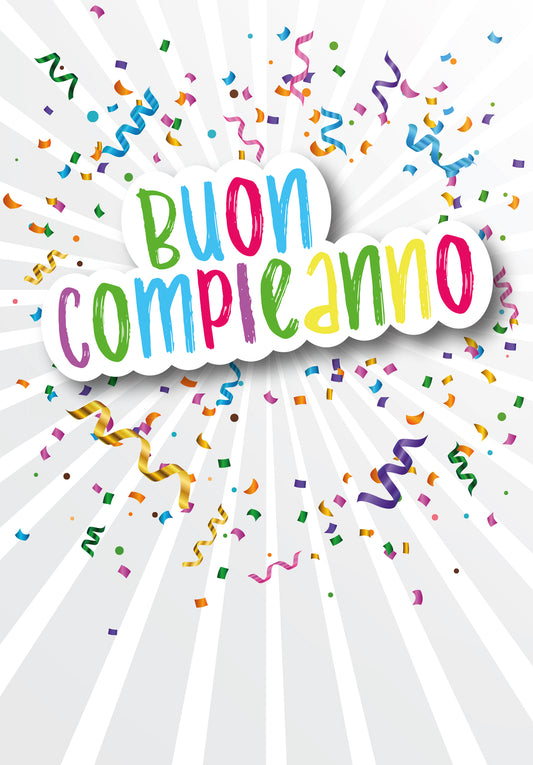 Buon Compleanno - Coriandoli (Optional: Mit Logo für zzgl. 2 €)